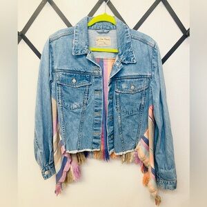 Free People In The Sun Denim Swing Jacket | Size Medium